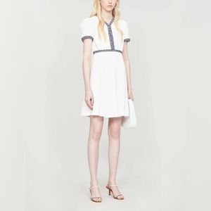 Sandro Reyan Tweed Trim Dress/ Size M